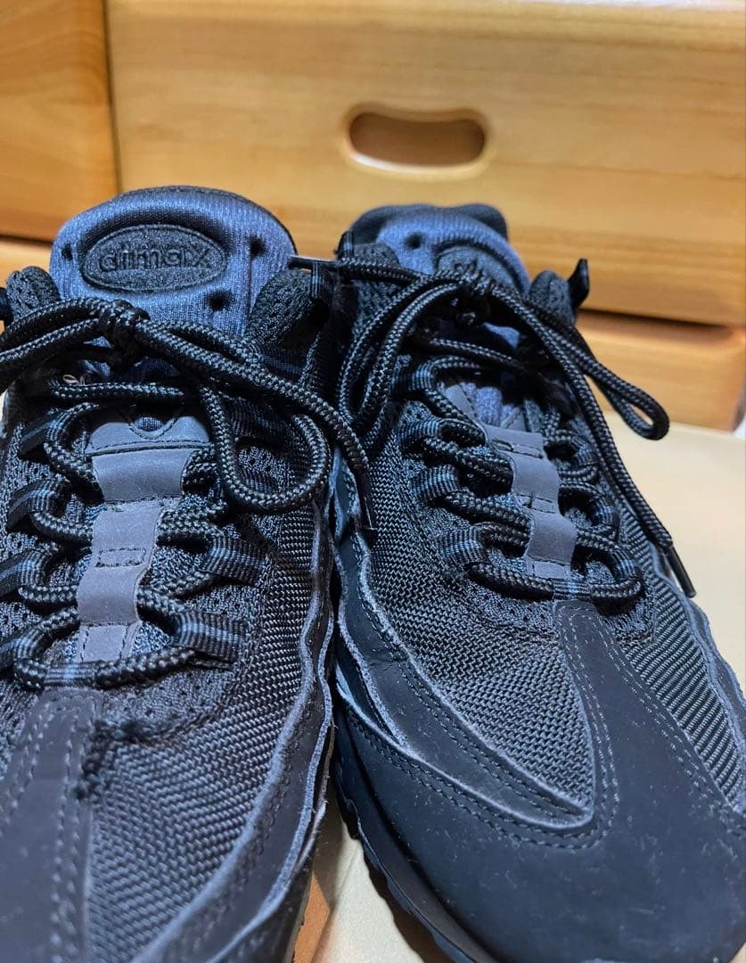 キムタク着！　ナイキ エアマックス95 トリプル ブラック オール 黒 28cm