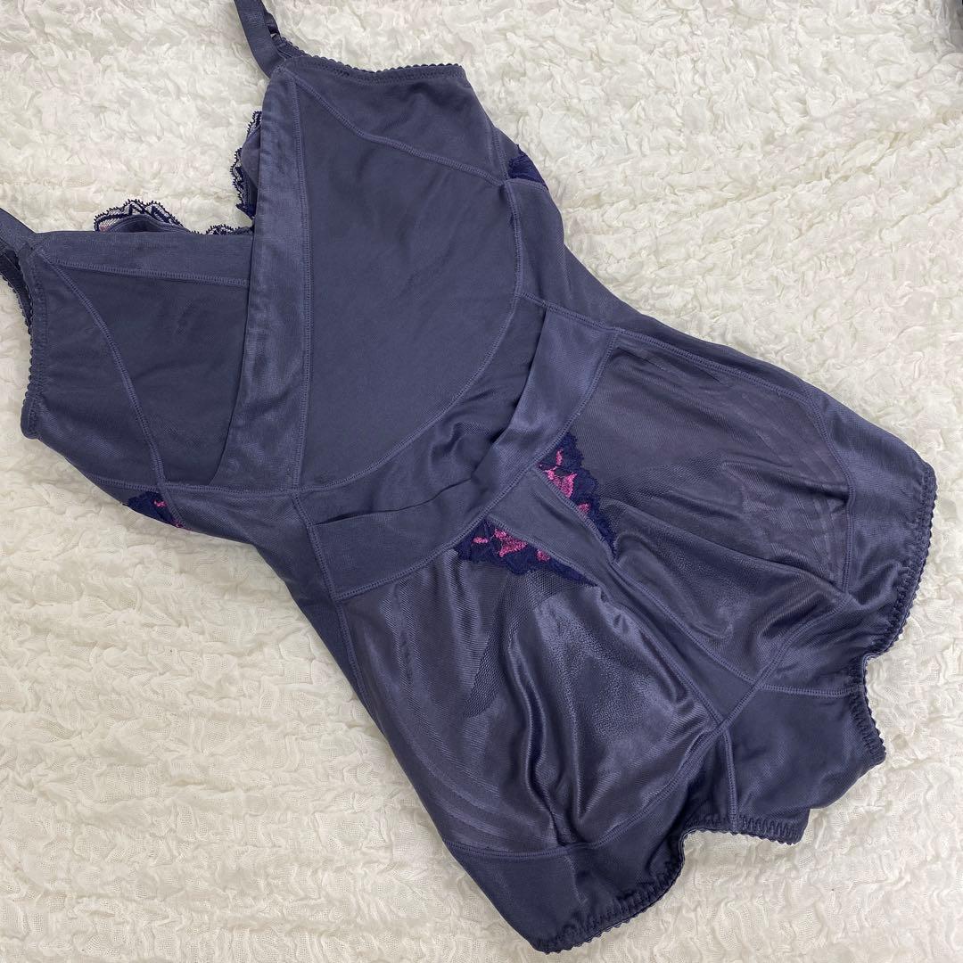 マルコ 補正下着 ボディスーツ D75 L カーヴィシャス パープルグレー系