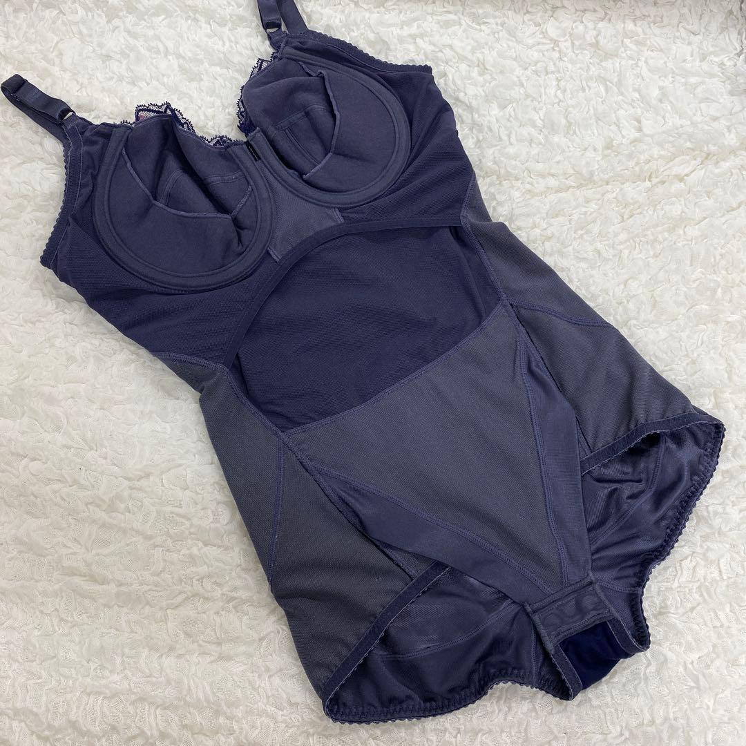 マルコ 補正下着 ボディスーツ D75 L カーヴィシャス パープルグレー系