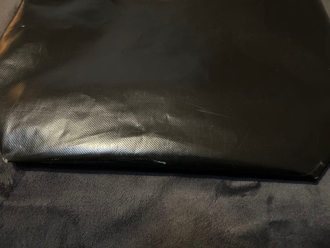 マルニ MARNI バイカラー トートバッグ PVC×レザー タグ付き 黒×青