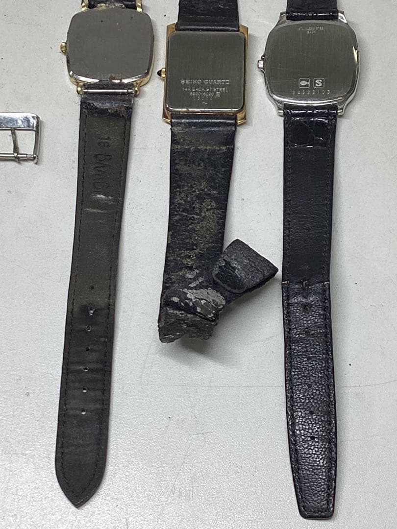 G*i様 ジャンク　LONGINES、SEIKO クォーツ 時計 金色 スクエア