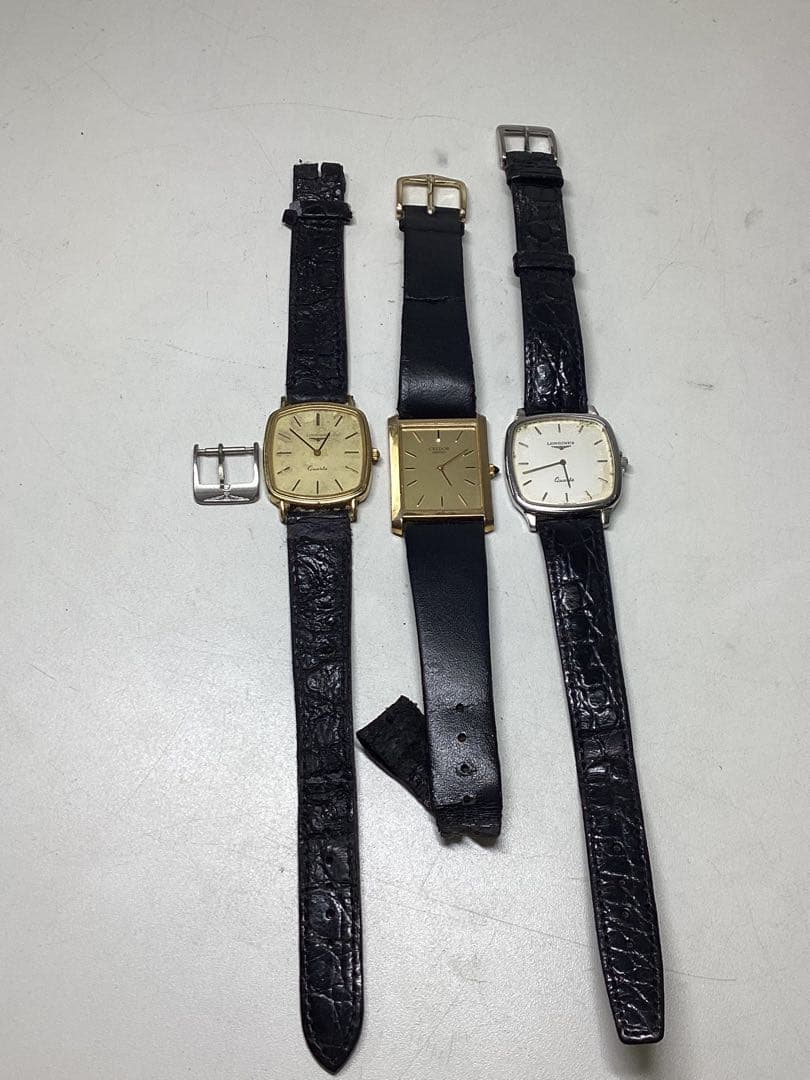 G*i様 ジャンク　LONGINES、SEIKO クォーツ 時計 金色 スクエア