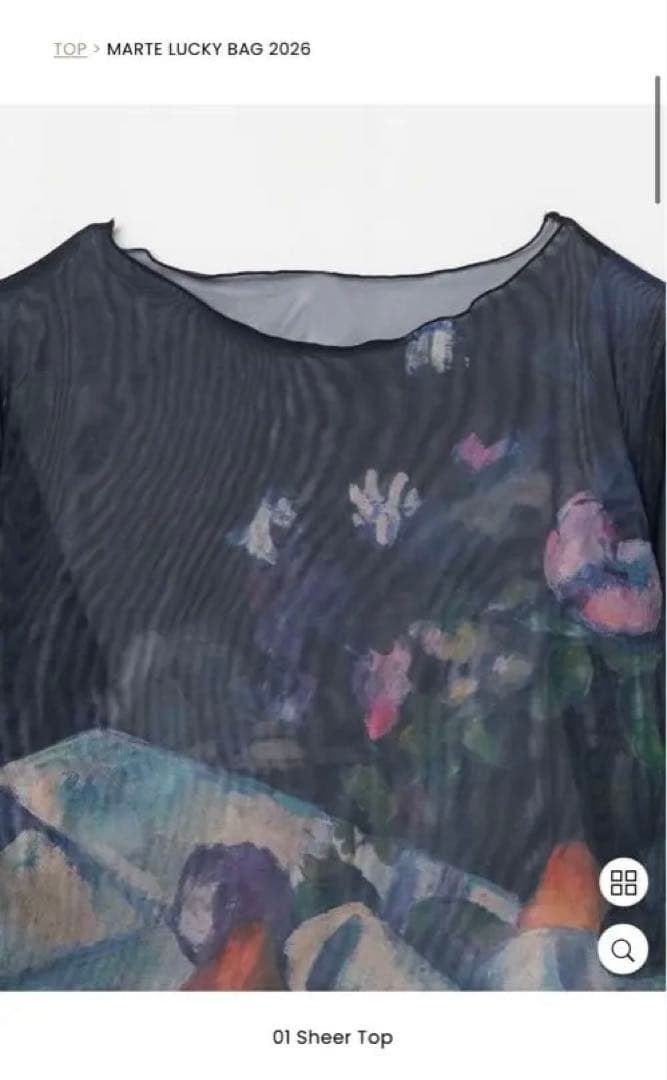 新品未使用 MARTE lucky bag シアー トップス