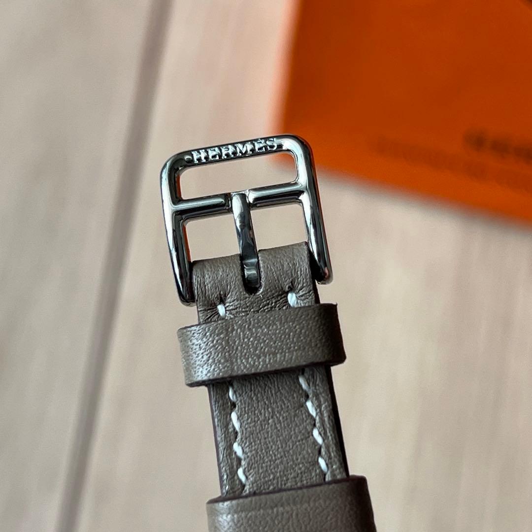 HERMESエルメス Hウォッチミニ用 替えストラップ エトゥープ 新品同様