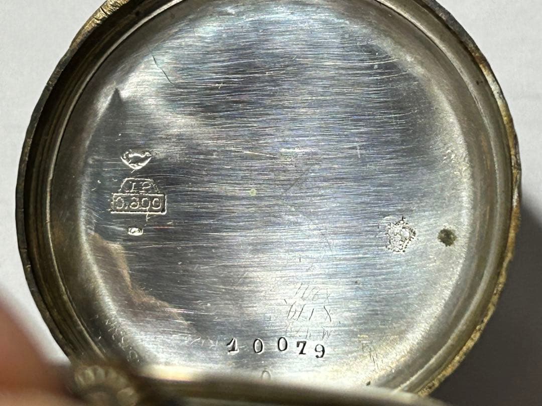 100年前銀製スイスCylindre懐中時計