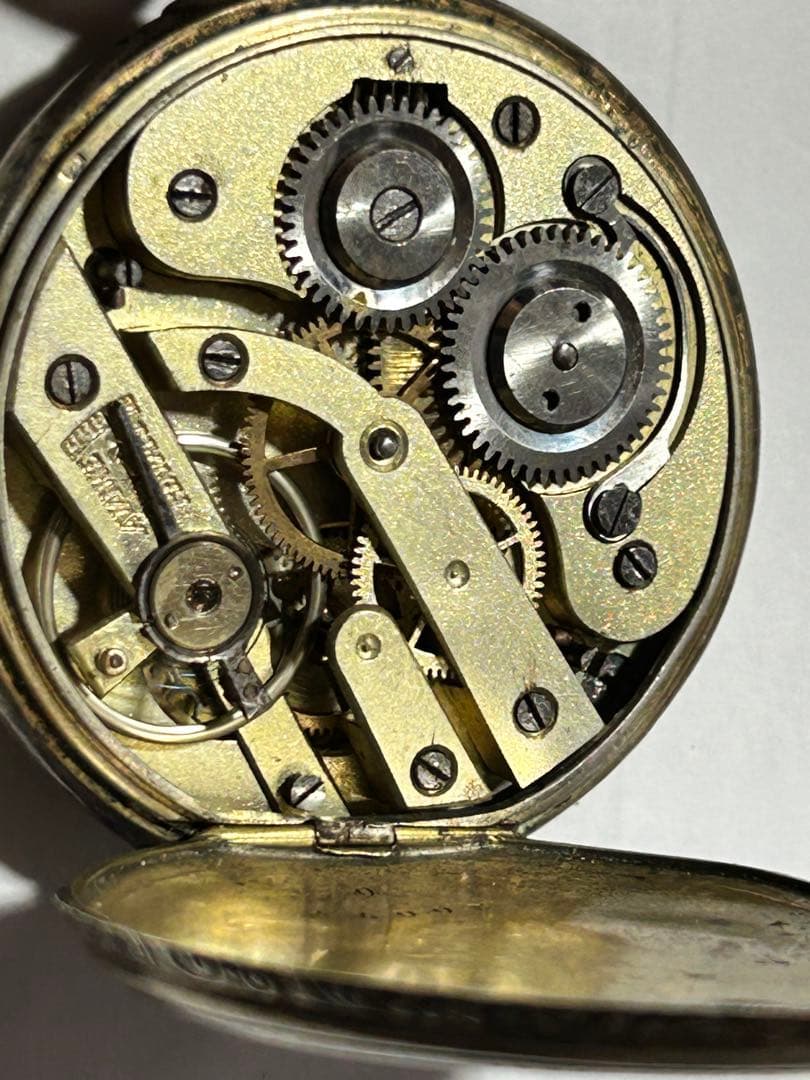 100年前銀製スイスCylindre懐中時計