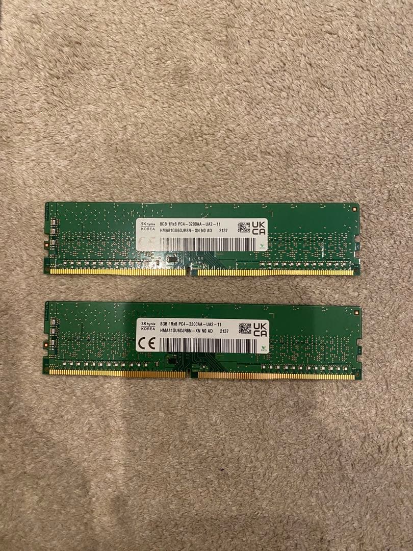 SK hynix DDR4 PC4-3200 メモリ 16GB(8GB2枚)