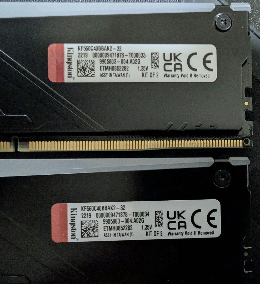 Kingston FURY Beast 6000 32GB(16GB×2枚)