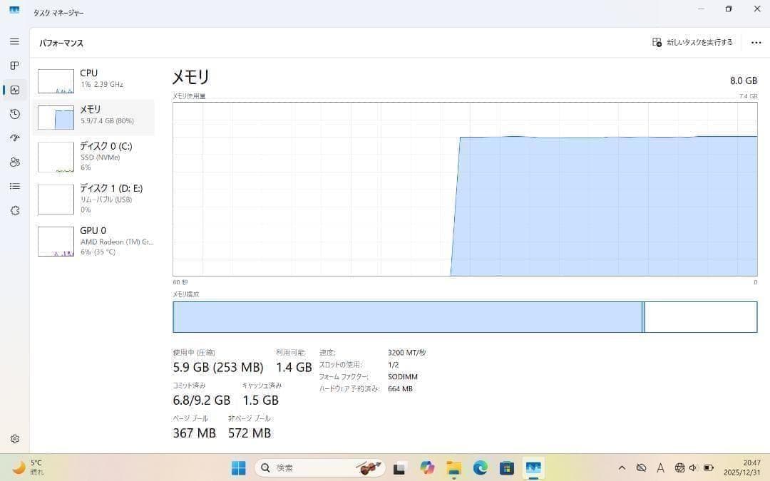 【 新品バッテリー 】Dell Inspiron Ryzen 5 5625U