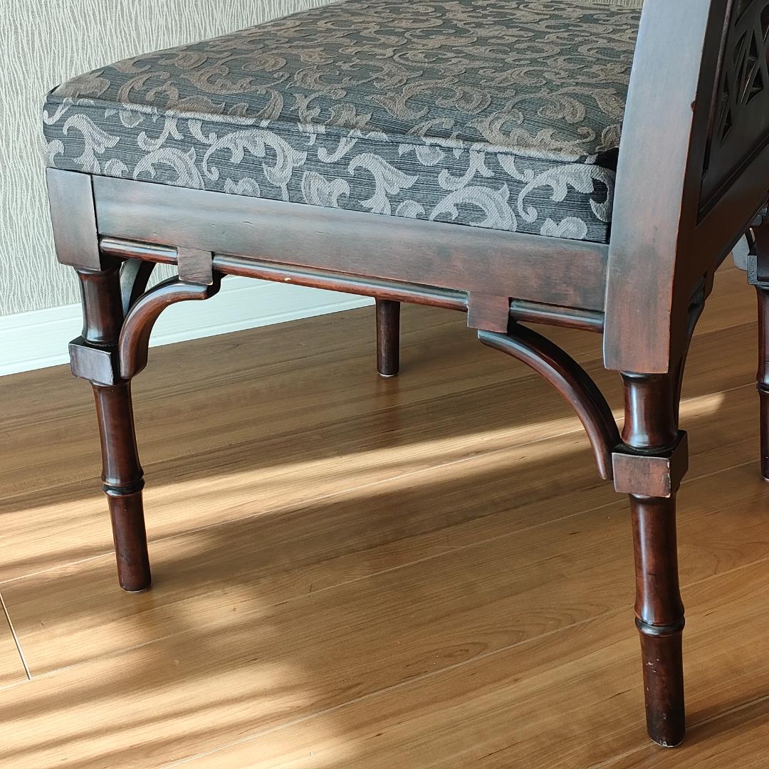 シノワズリ　ヴィンテージチェア　透かし彫り　リビングチェア②