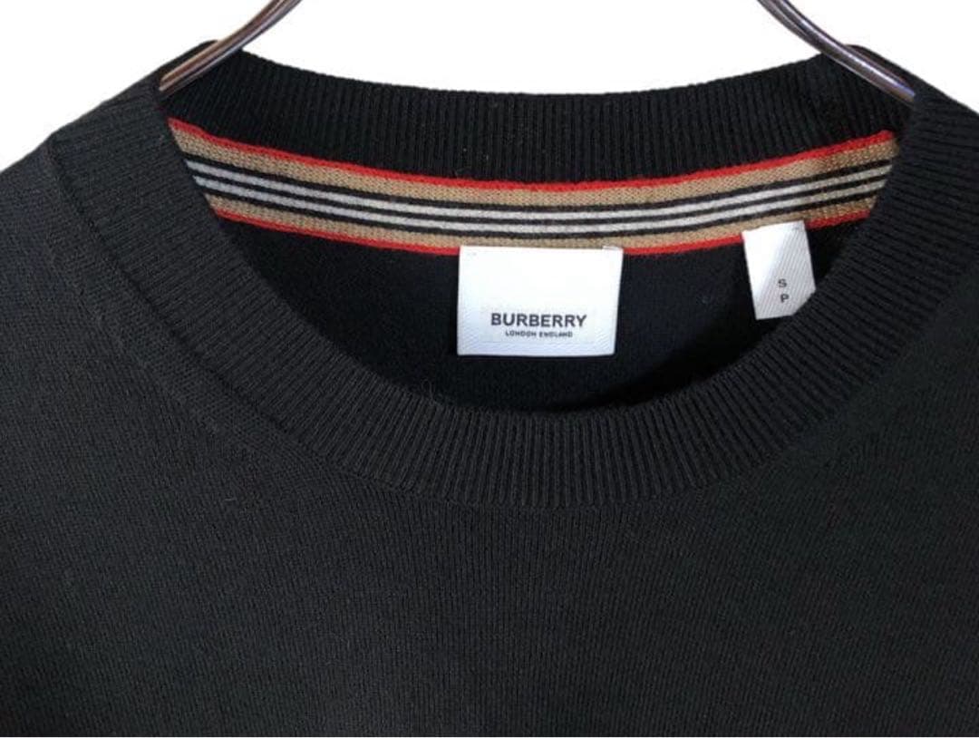 BURBERRY バーバリーロンドンイングランド　S ニット　ブラック　ウール