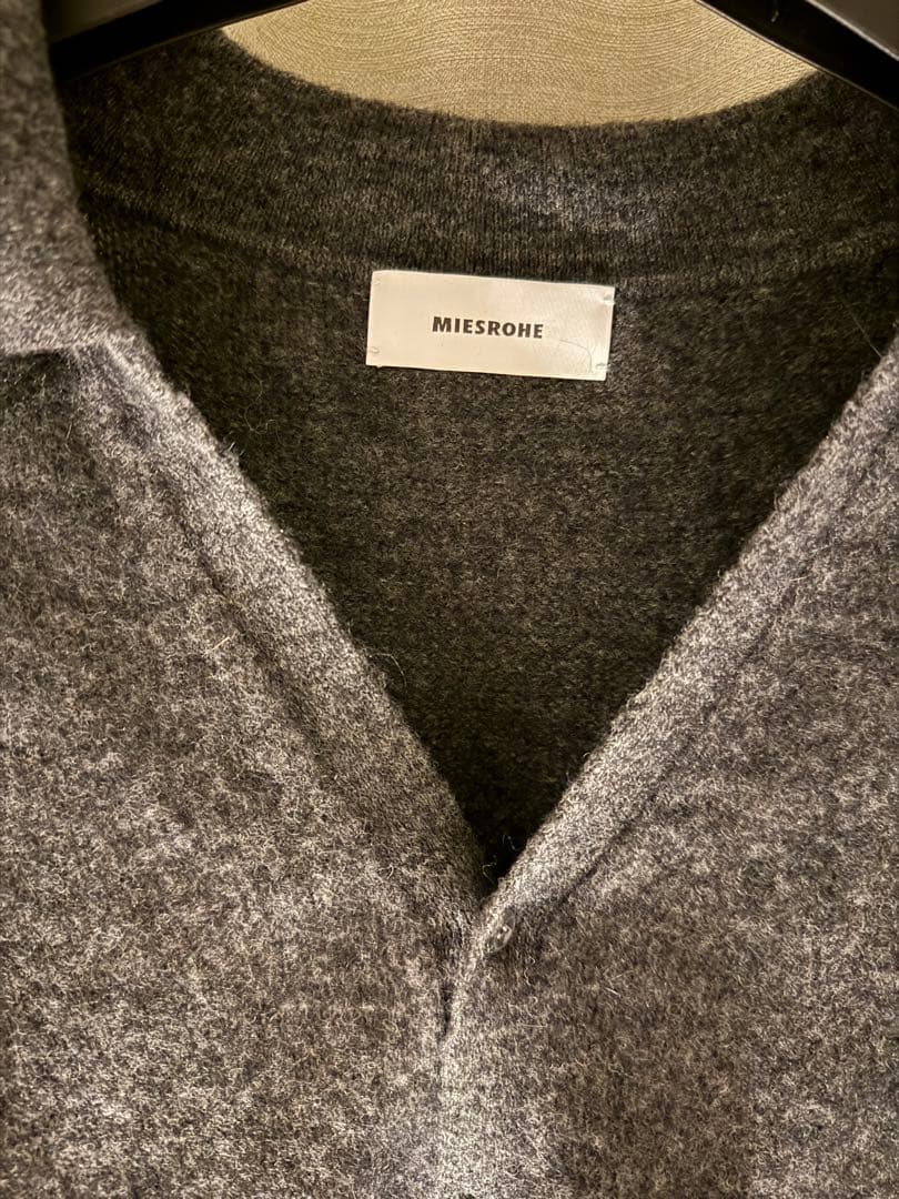 MIESROHE アルパカ混シャツニットカーデ