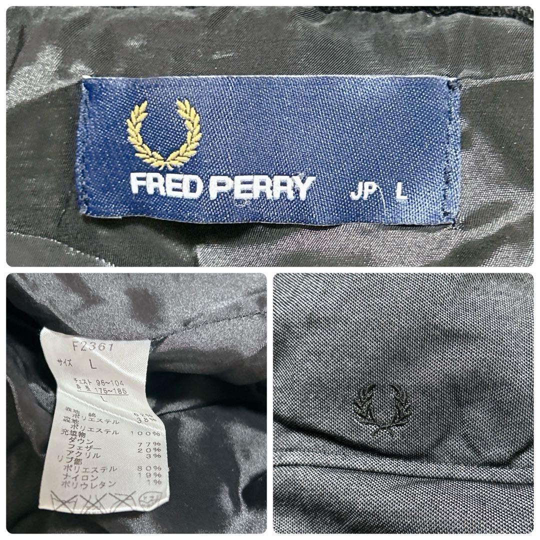 【c6808】FRED PERRY ダウンジャケット グレー