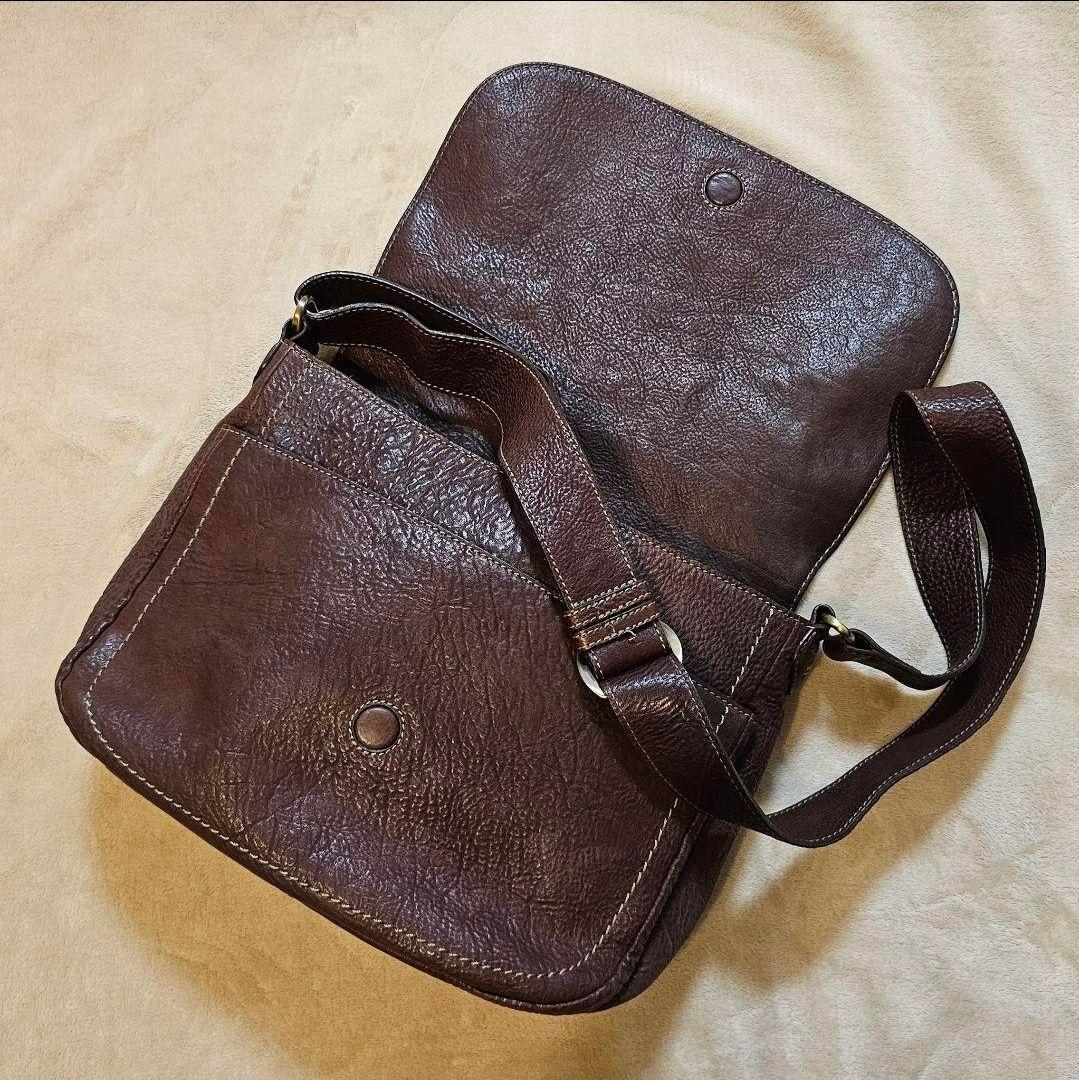 ☆美品☆ 土屋鞄 トーンオイルヌメ メッセンジャーバッグ ダークブラウン
