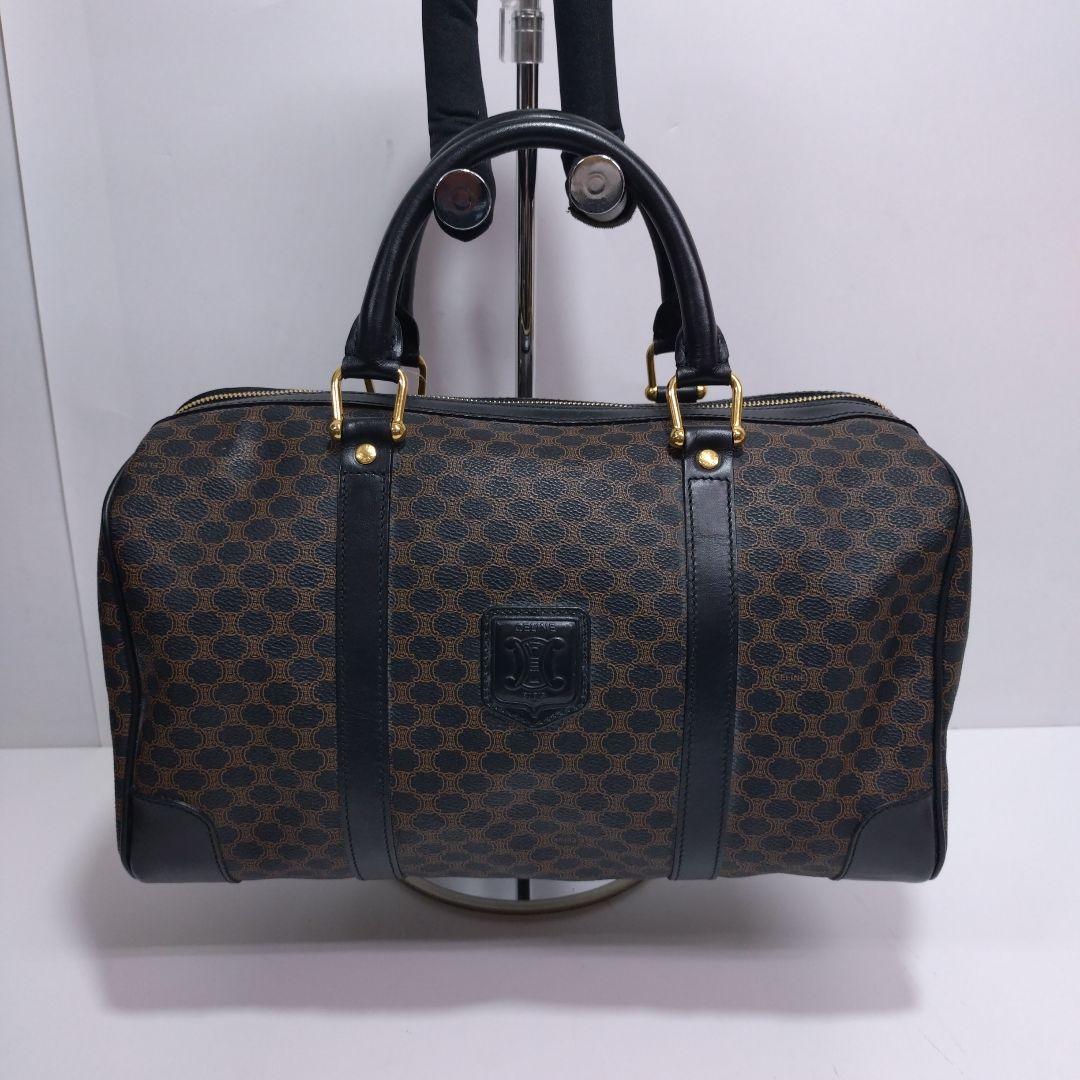 CELINE/セリーヌ　マカダム　PVC ミニボストン　ブラック　美品