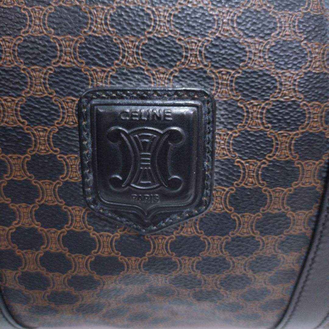 CELINE/セリーヌ　マカダム　PVC ミニボストン　ブラック　美品