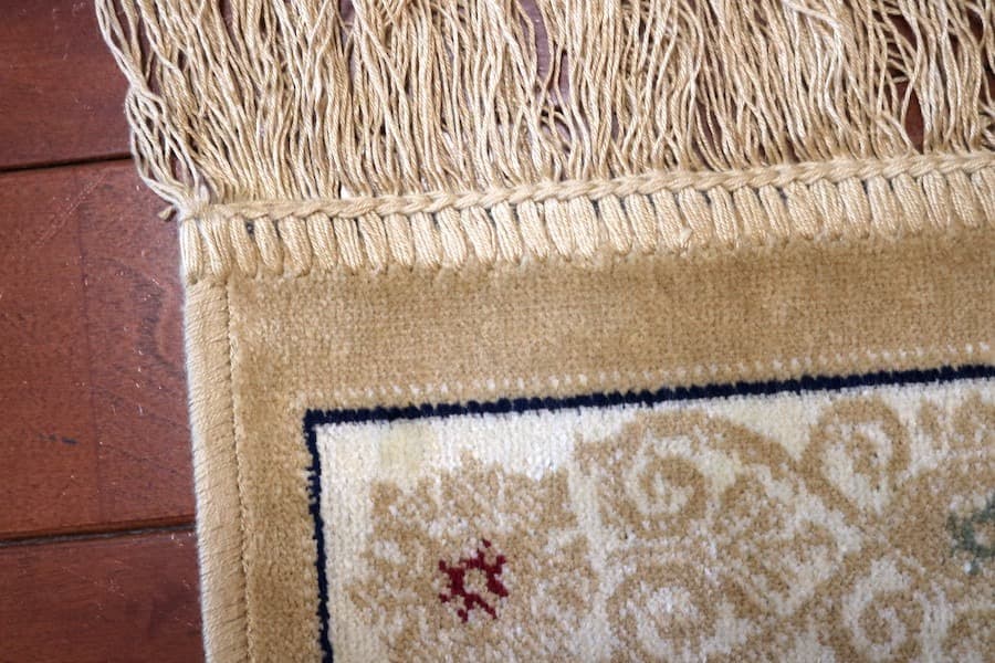 ペルシャ柄絨毯 67×240 新品カーペット 玄関マット ゴールド金運アップ！？