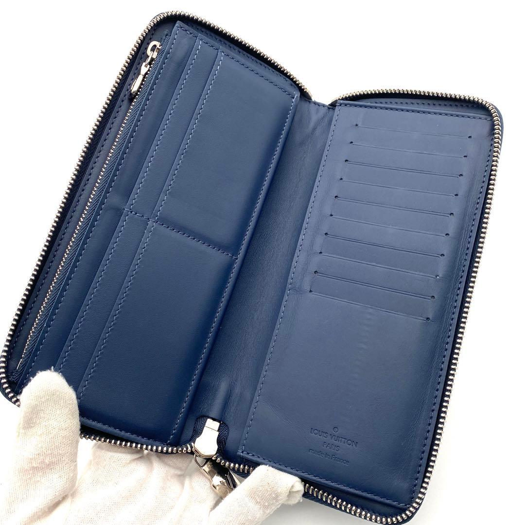 ルイヴィトン ダミエ アンフィニ ジッピーウォレット ヴェルティカル ネイビー