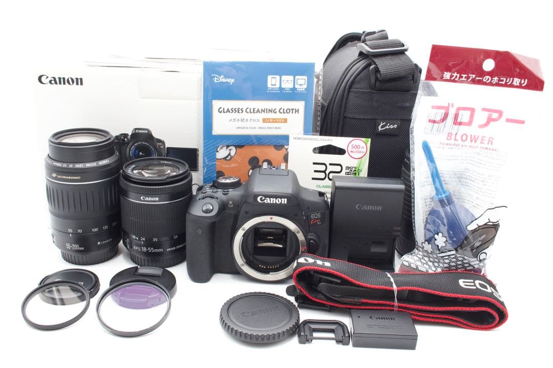 Canon EOS Kiss X8i ダブルレンズ✨箱付き✨カメラバッグ付き