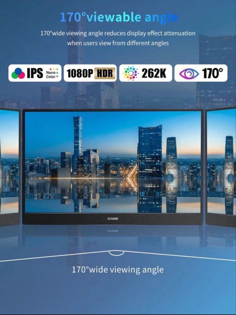 OJIAMI 1920*1080ポータブルモニター