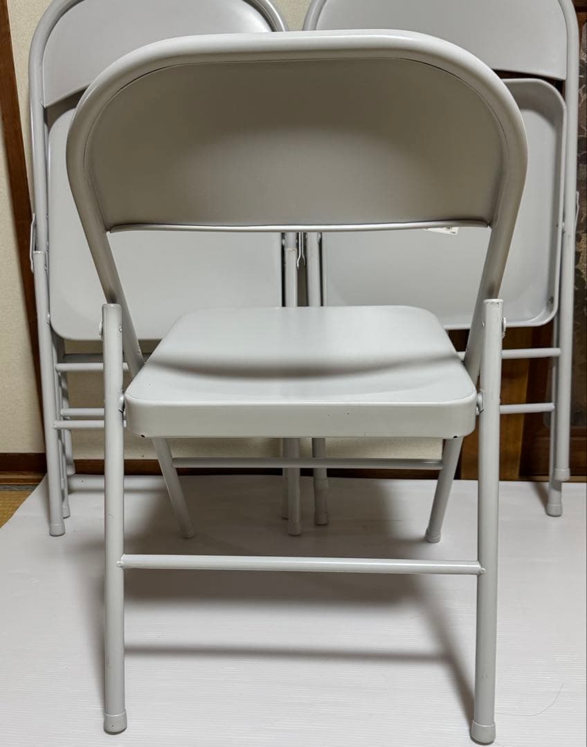 米軍放出品　MECO 折り畳みイス オフィス パイプ椅子 4脚