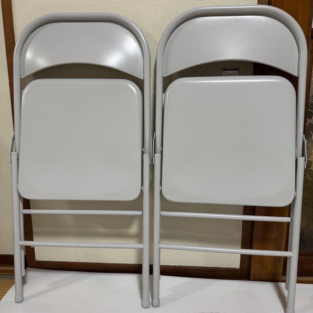 米軍放出品　MECO 折り畳みイス オフィス パイプ椅子 4脚