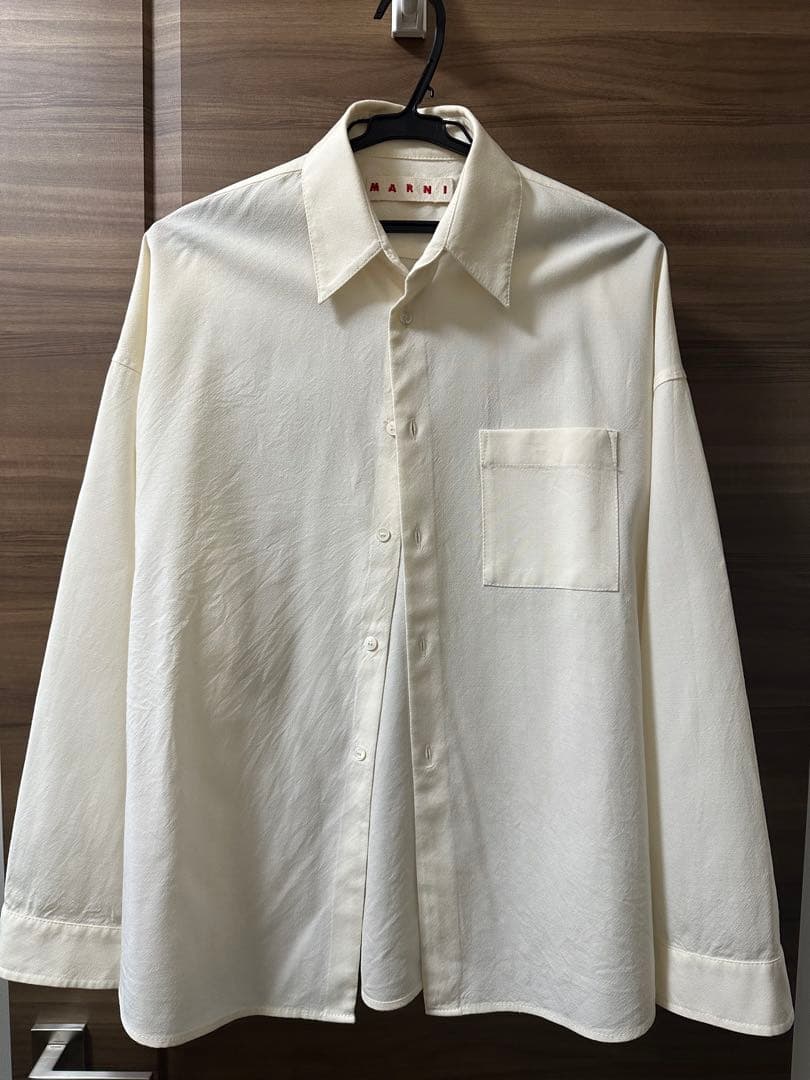 白*様 MARNI TROPICAL WOOL ウールロングスリーブシャツ 23