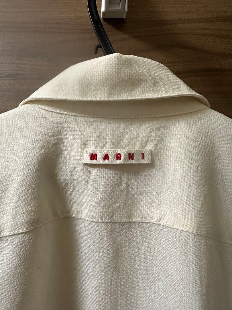白*様 MARNI TROPICAL WOOL ウールロングスリーブシャツ 23