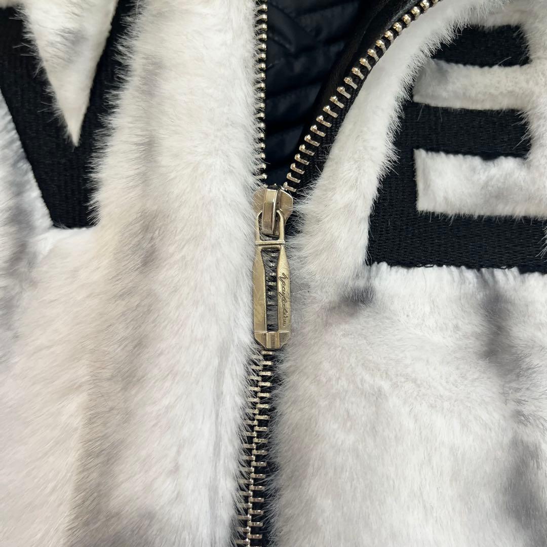 美品　UABONI PARIS ミンク ＆ カシミヤ混 ファーコート 毛皮