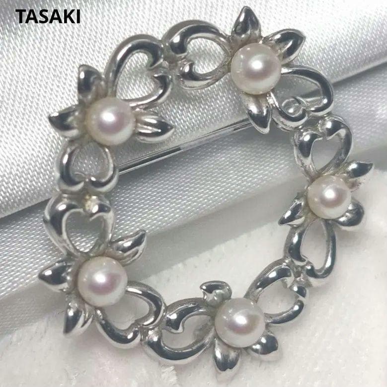 【美品 高品質◎】タサキ ブローチ パール サークル フォーマル