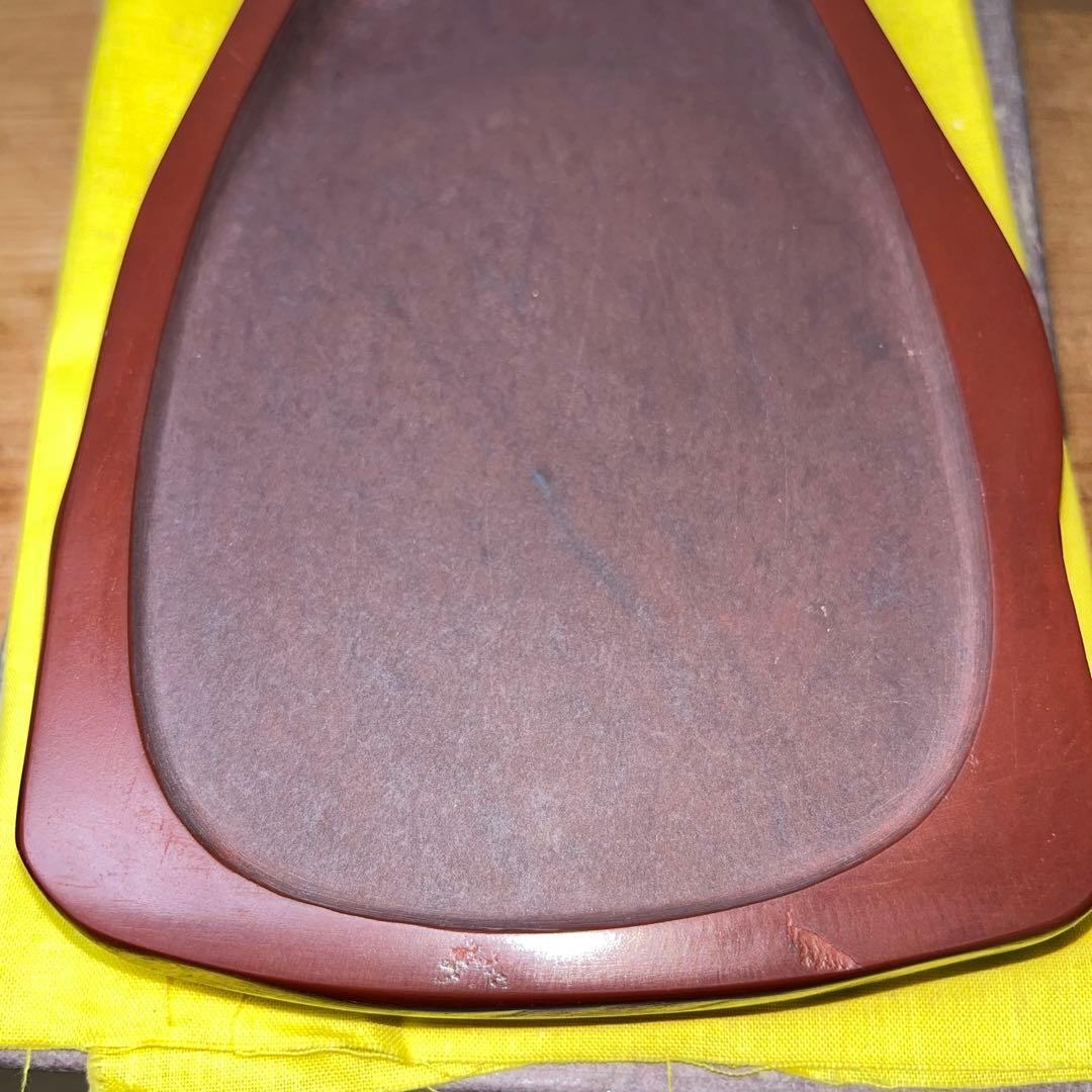 ⭕️岩手県　紫雲石硯　佐藤鐡治　天然硯　新品　石紋綺麗　レアな作品