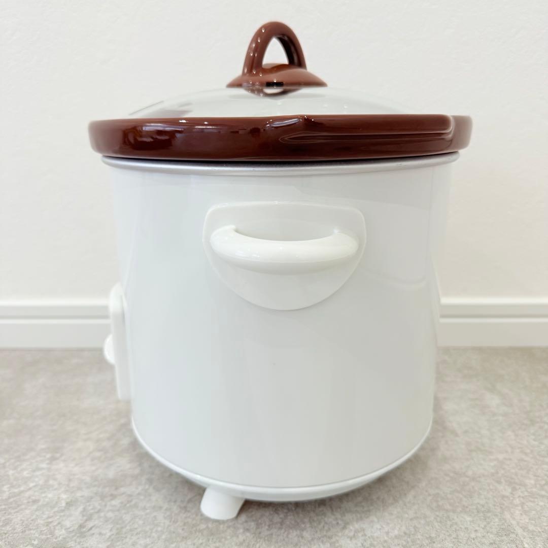 【未使用】 ツインバード スロークッカー ホワイト EP-D819W 電気鍋