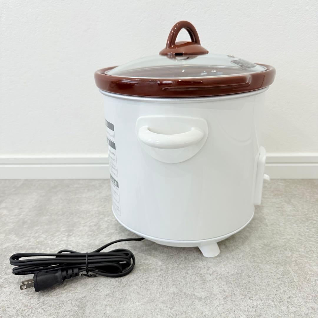 【未使用】 ツインバード スロークッカー ホワイト EP-D819W 電気鍋