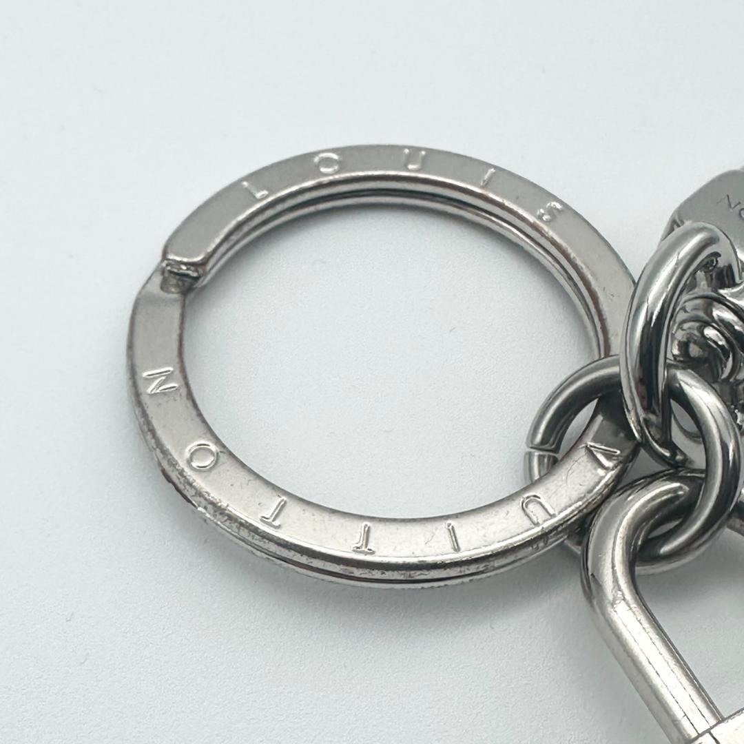 ルイ・ヴィトン キーホルダー M00745 ブラック レザー キーリング