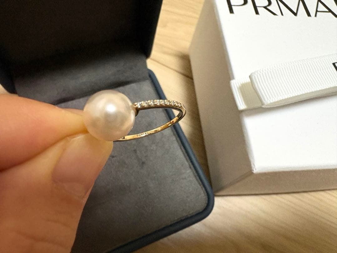 【mack】PEARL OVAL RING10号/パールオーバルリング