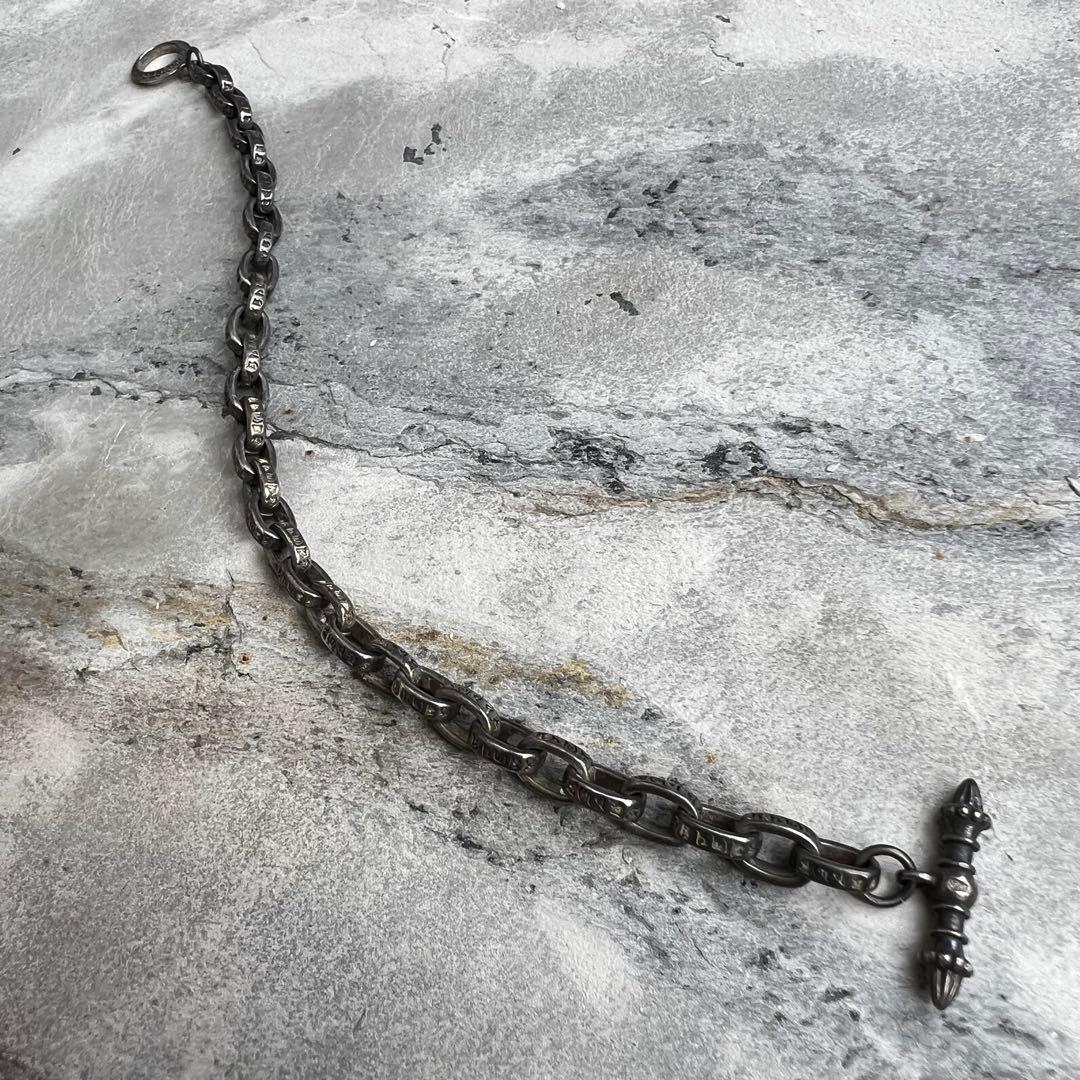 VINTAGE ヴィンテージ エングレーブチェーン ブレスレット 刻印 梵字