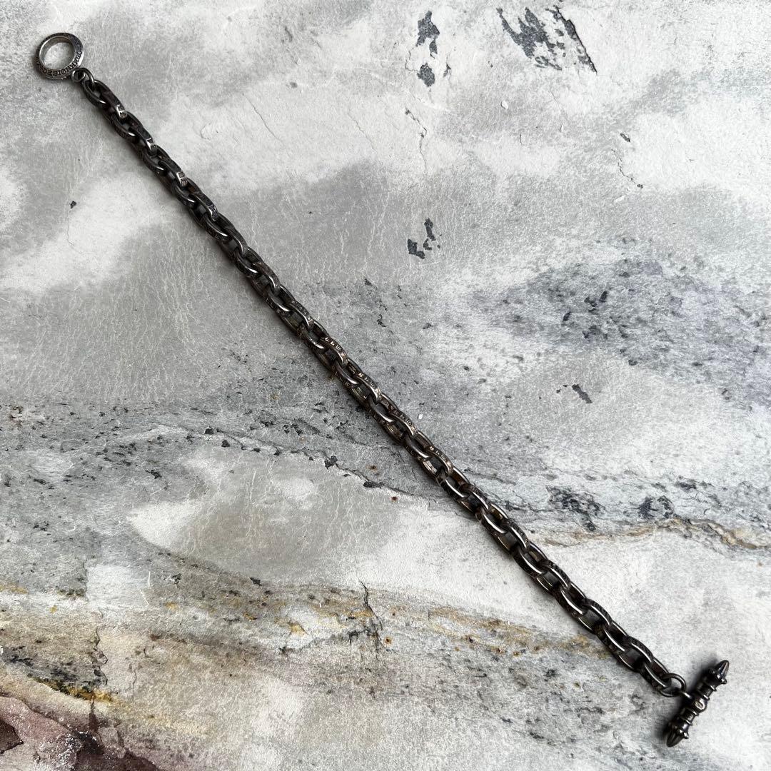 VINTAGE ヴィンテージ エングレーブチェーン ブレスレット 刻印 梵字