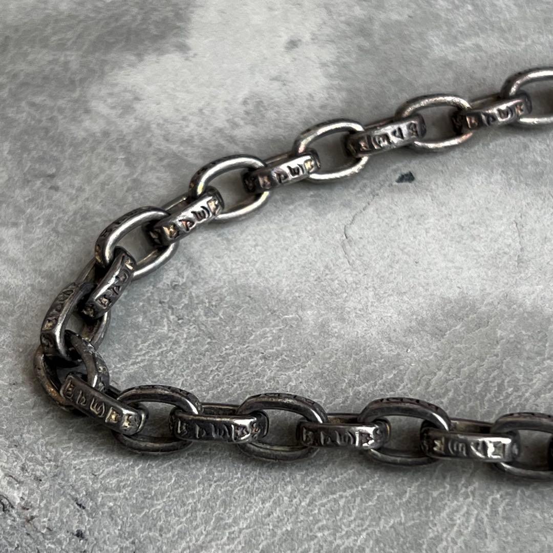 VINTAGE ヴィンテージ エングレーブチェーン ブレスレット 刻印 梵字