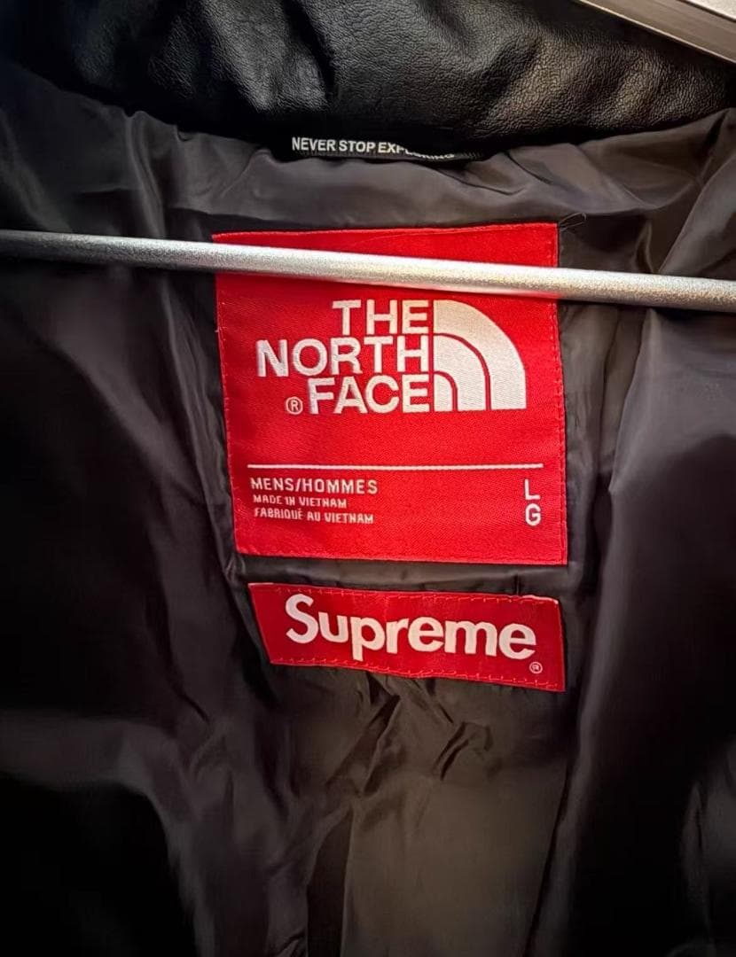 THE NORTH FACE ×Supreme レザーダウンジャケット