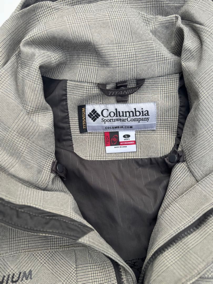 N*e様 Columbia TITANIUM スノーボードジャケットグレーチェッ