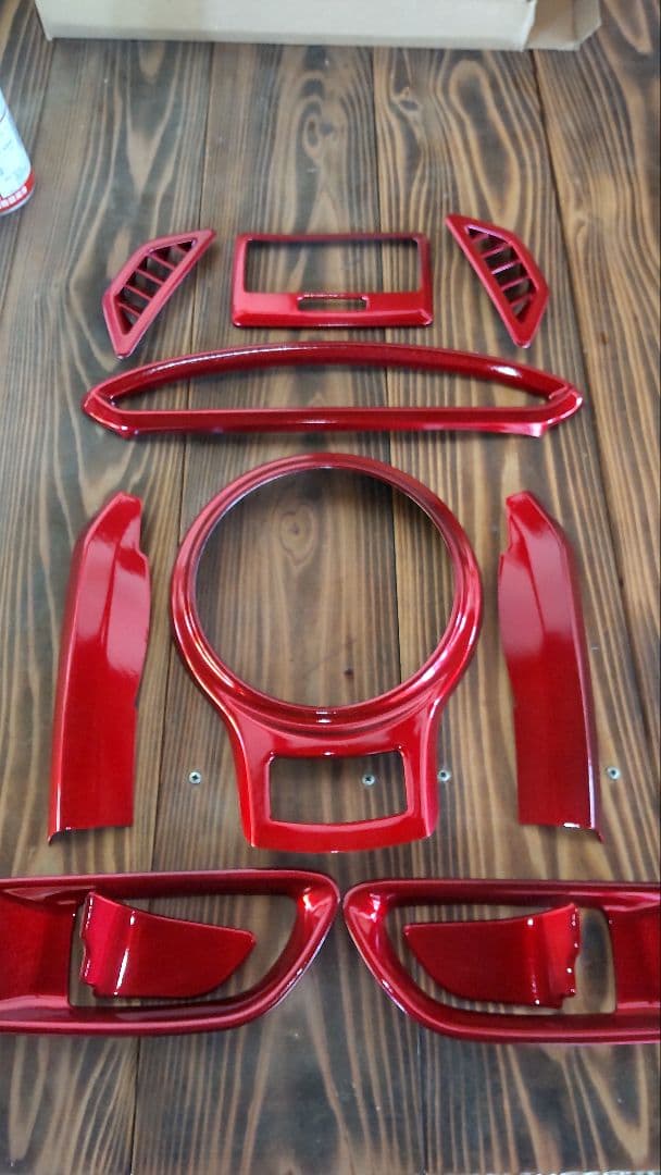 はな86 BRZキャンディレッド室内パネルカバー7点セット