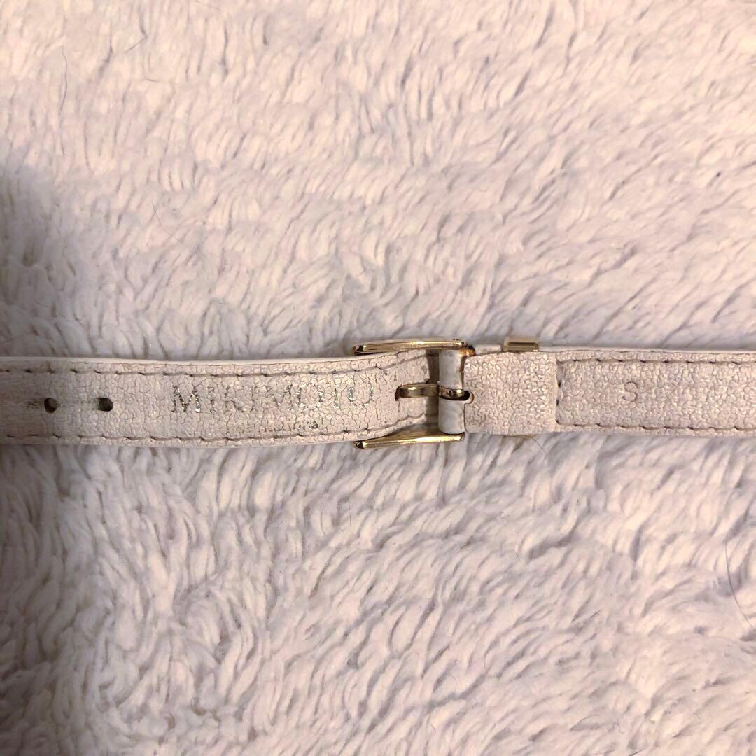 MIKIMOTO international パール装飾 レザーブレスレット時計