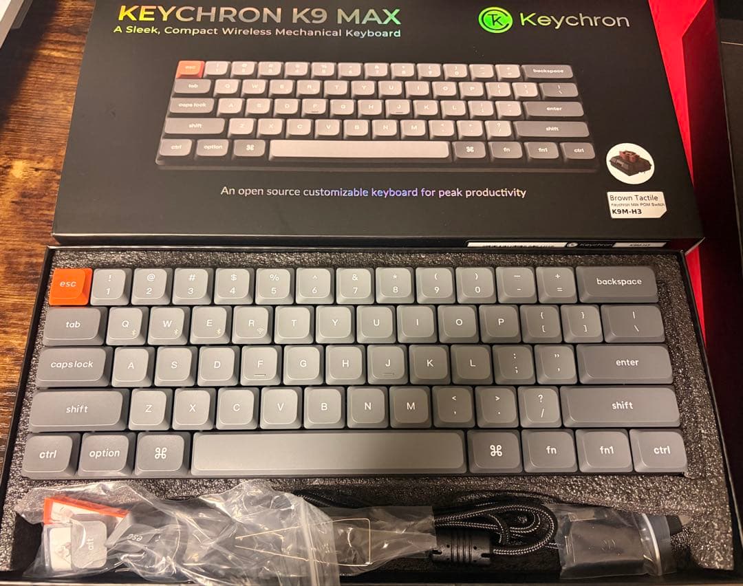 Keychron K9 MAX 英語配列 茶軸