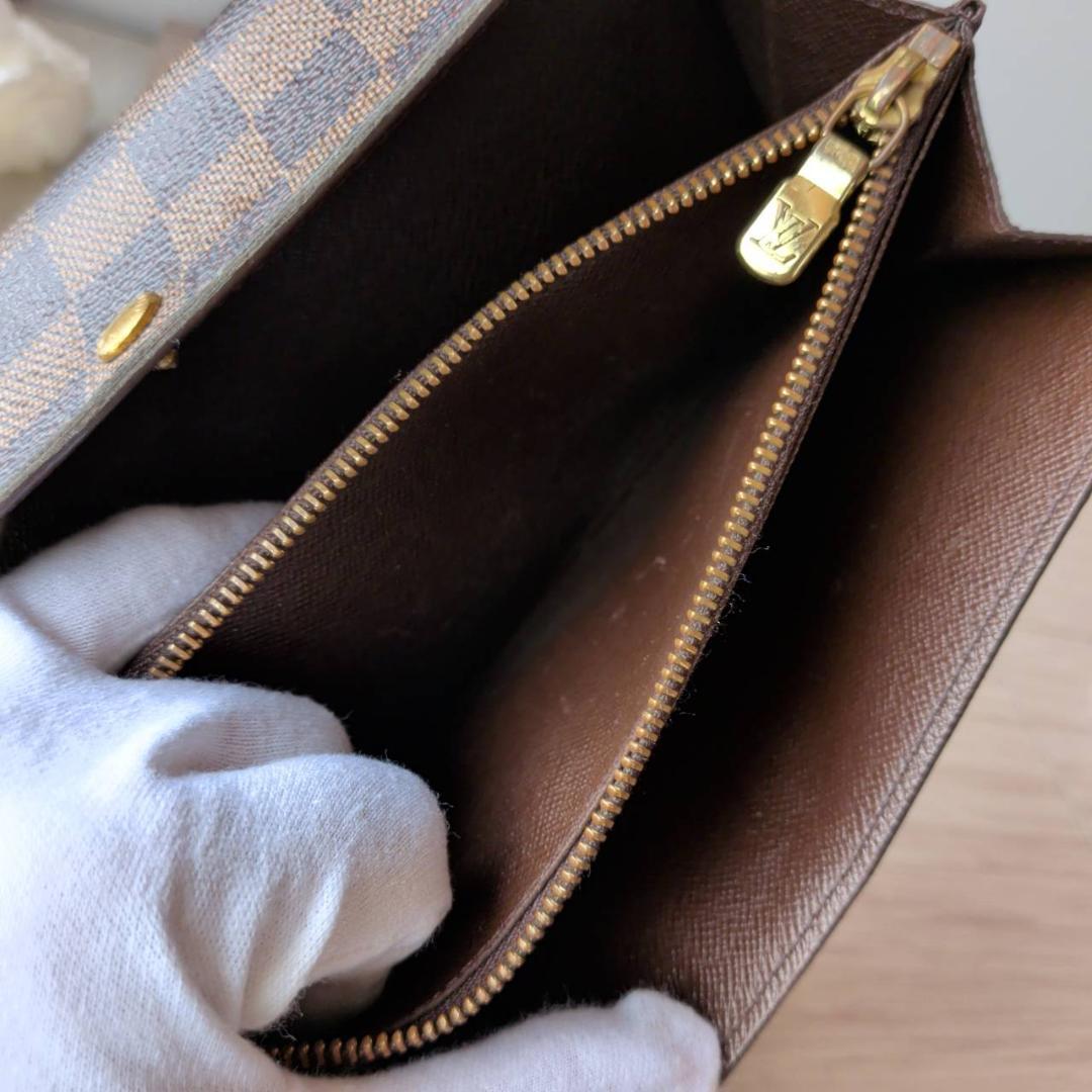 ルイヴィトン　長財布　ダミエ　N61734　ポルトフォイユサラ　二つ折り