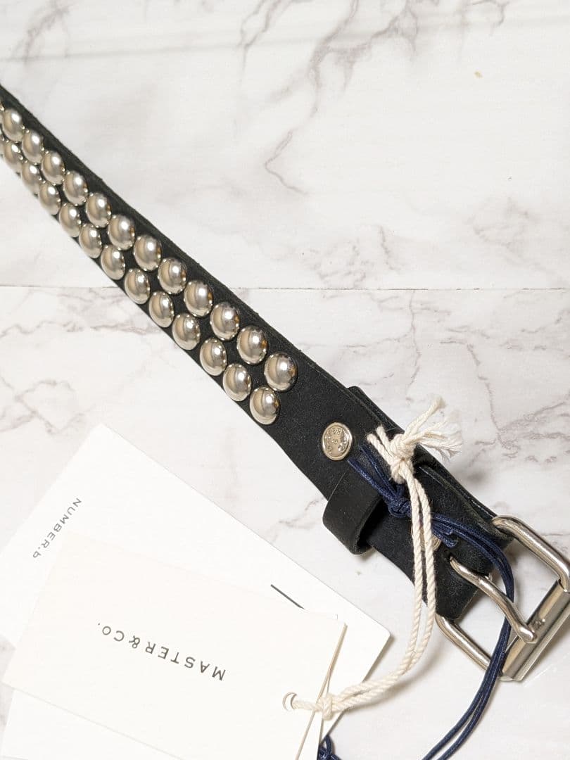 未使用　大草直子　amarc NO.b　マスターアンドコー　スタッズ　ベルト　黒