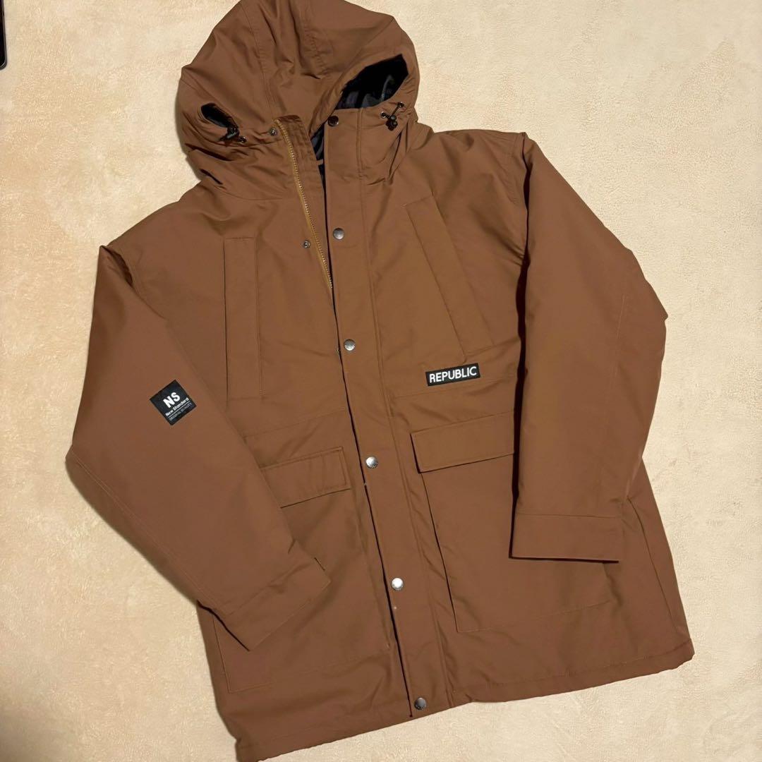 REPUBLIC ブラウン フード付きジャケット