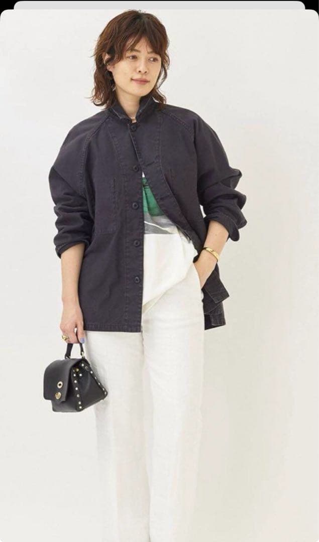 ⭐️plage ⭐️ Army シャツ ジャケット　ブラック　36