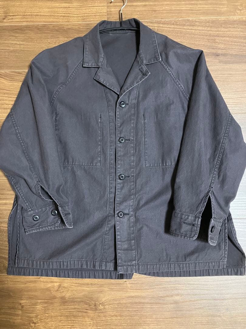 ⭐️plage ⭐️ Army シャツ ジャケット　ブラック　36