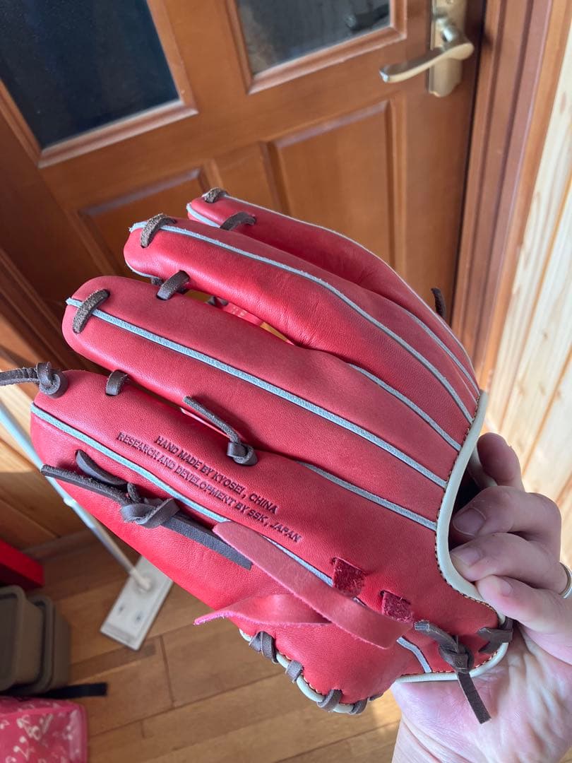 犬*叉様 赤色 軟式グローブ SMG-01221