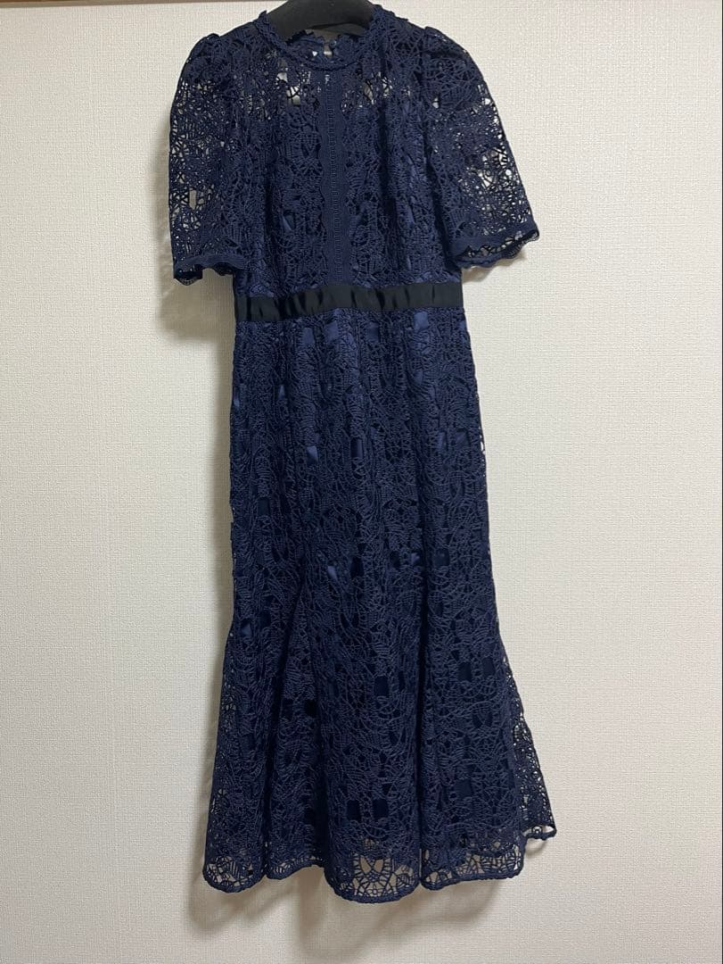CELFORD ネイビー　レースワンピース 36 結婚式